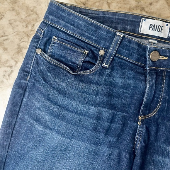 PAIGE Denim ‘Kylie Crop’ Jeans in “Deep Purple” Dark Wash Size 26 - Picture 5 of 15